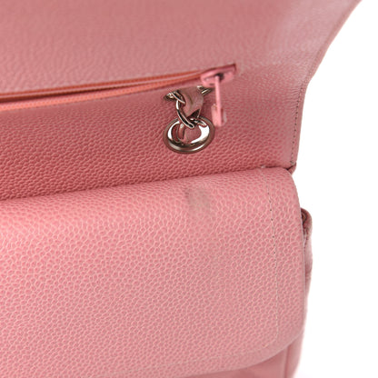 Chanel Caviar Quilted Medium Double Flap Pink 14 of 15