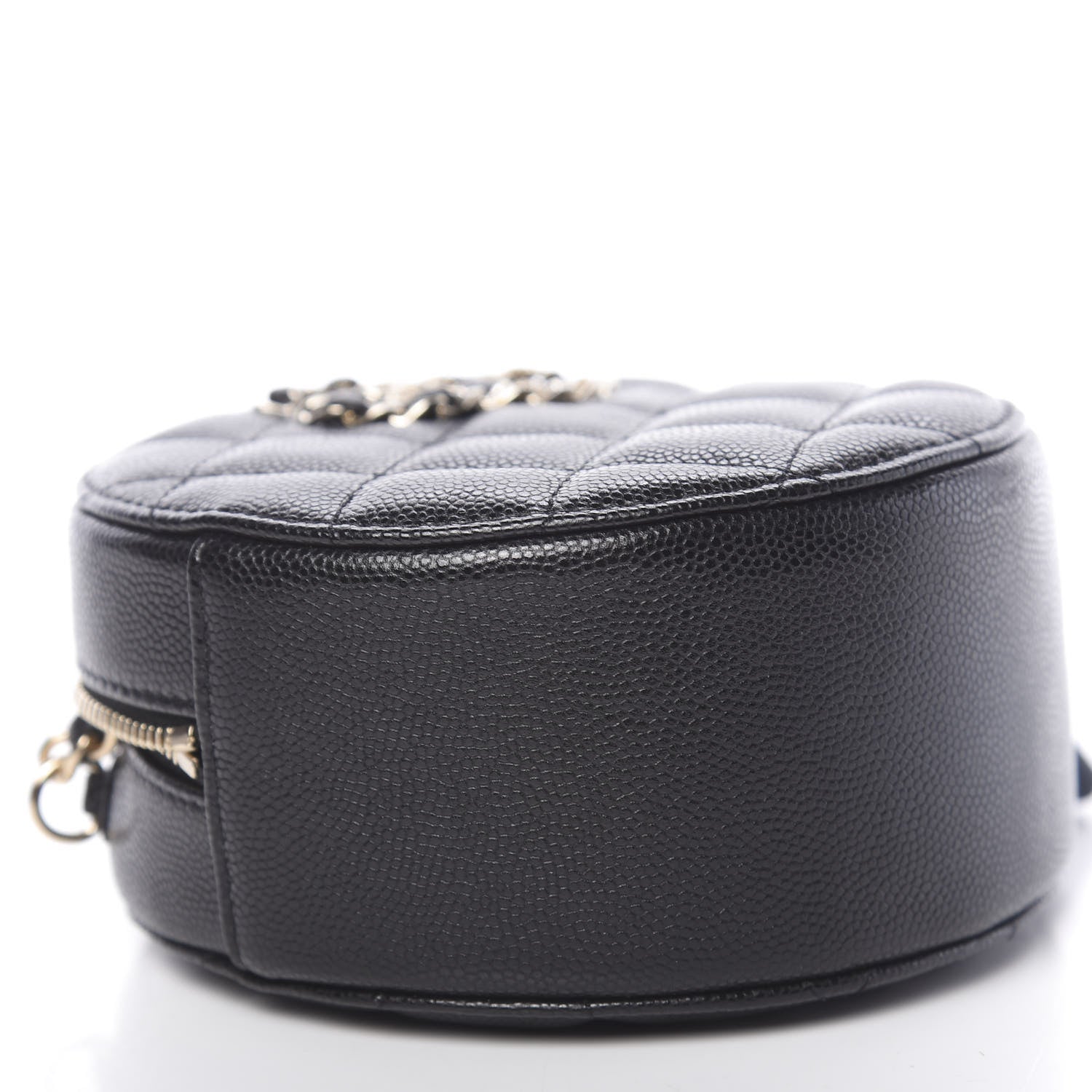 Chanel Caviar Quilted French New Wave Round Clutch With Chain Black 7 of 10