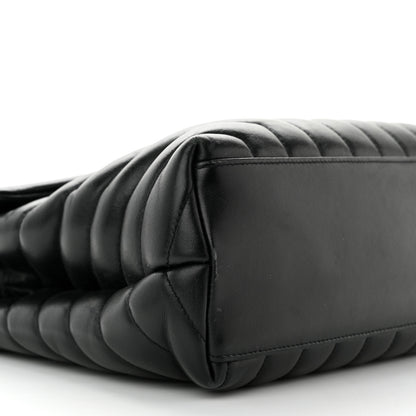 Saint Laurent Calfskin Y Quilted Monogram Monochrome Medium Loulou Chain Satchel Black 9 of 13