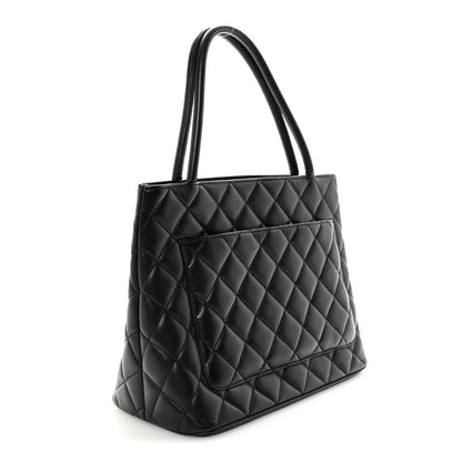 Chanel Caviar Quilted Medallion Tote Black 3 of 9