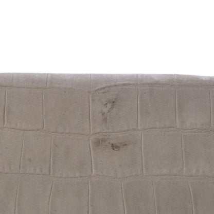 Celine Crocodile Embossed Nubuck Medium Trapeze Grey 7 of 13