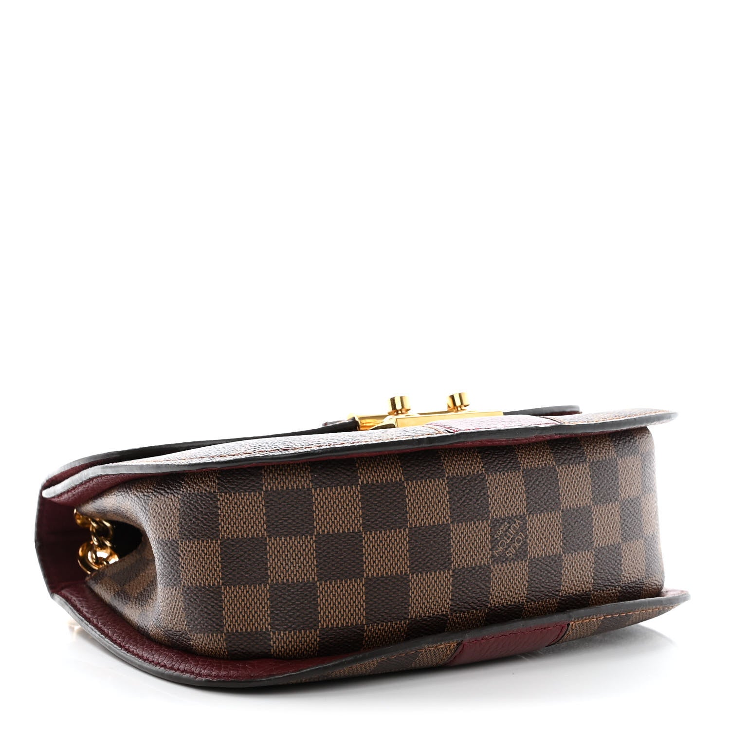 Louis Vuitton Damier Ebene Cuir Taurillon Wight Bordeaux 4 of 13