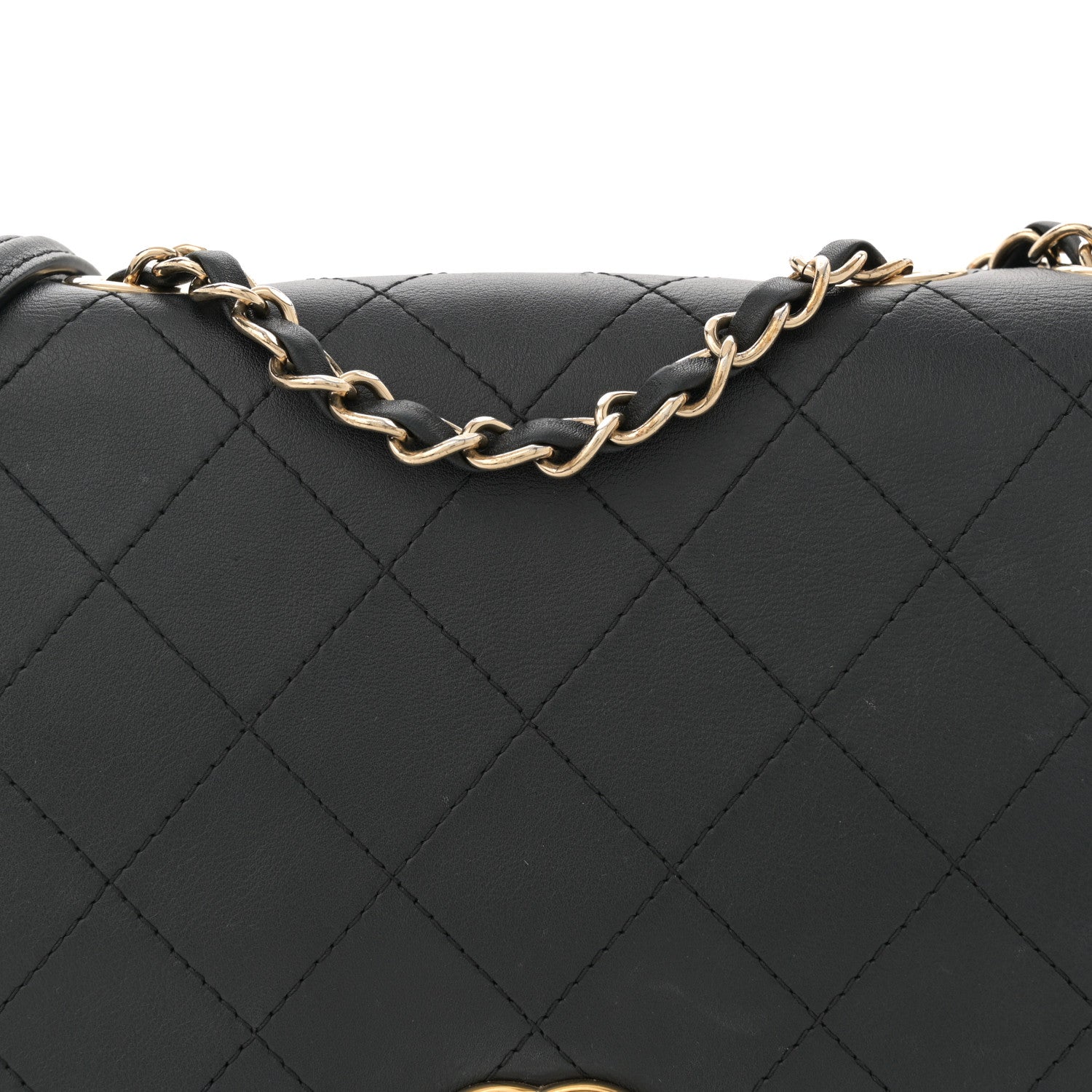 Chanel Calfskin Stitched Large Flap Black 9 of 12
