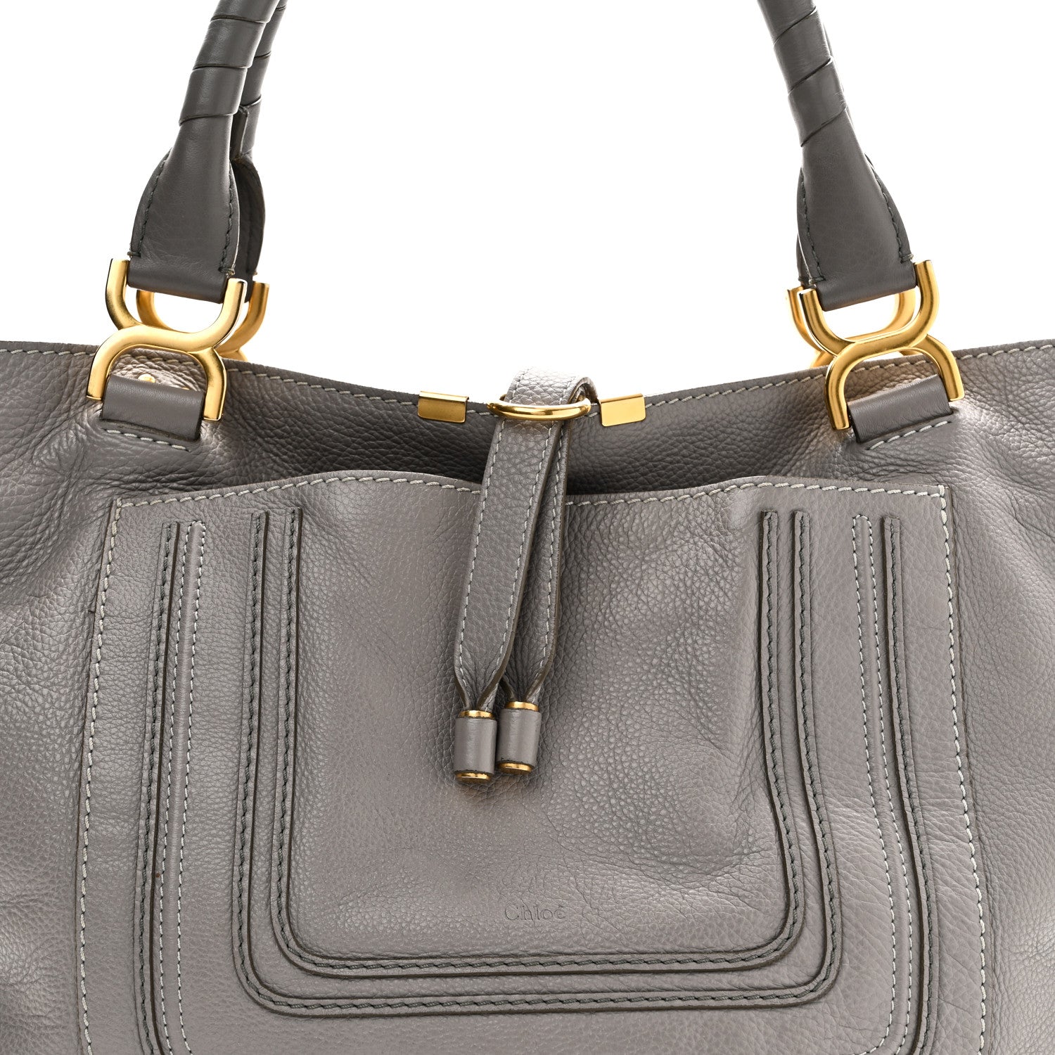 Chloe Calfskin Large New Marcie Tote Cashmere Grey 7 of 10