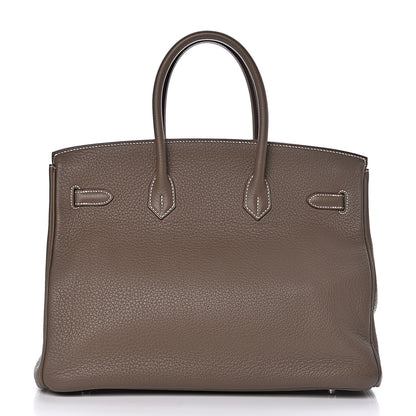 Hermes Taurillon Clemence Birkin 35 Etoupe 29 of 38