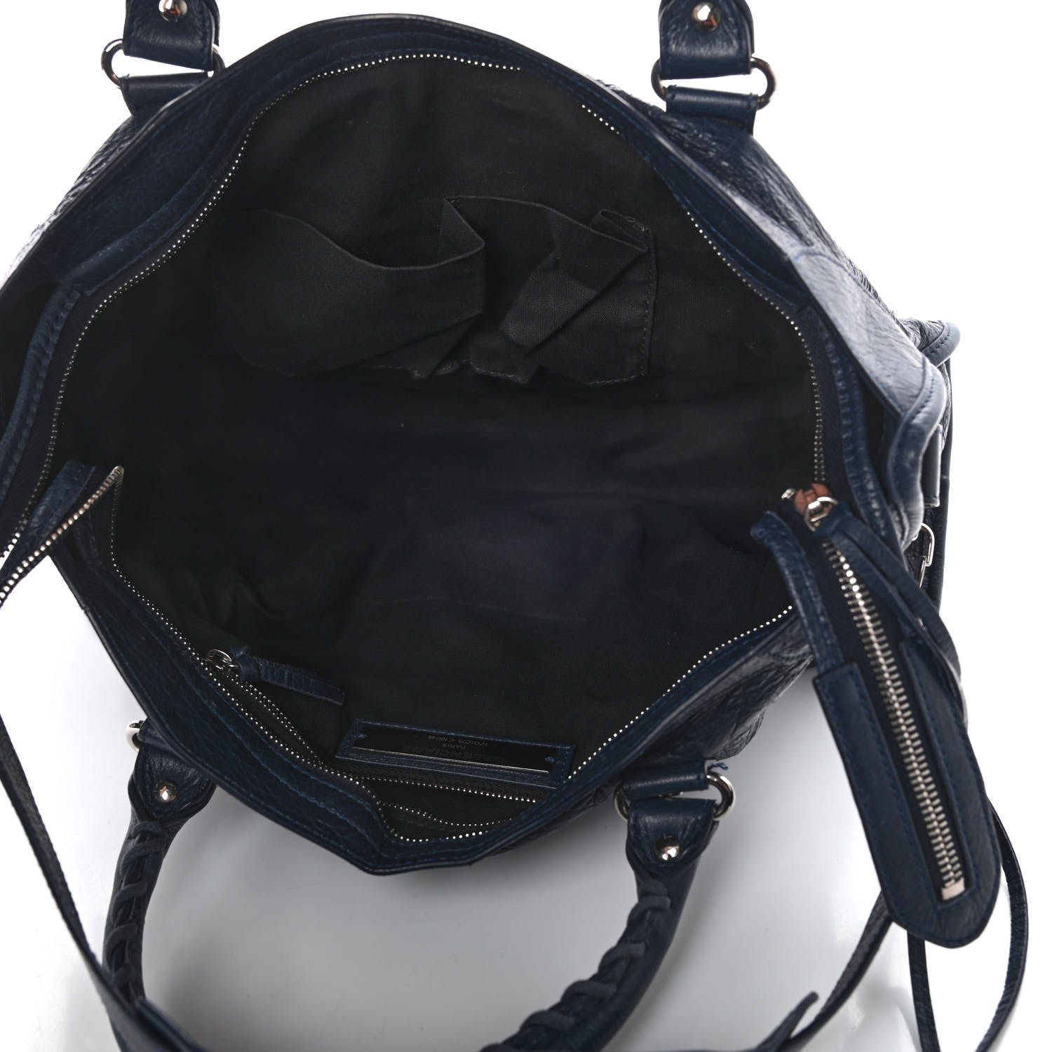 Balenciaga Agneau Classic Silver Hardware City Bleu Obscur 5 of 10