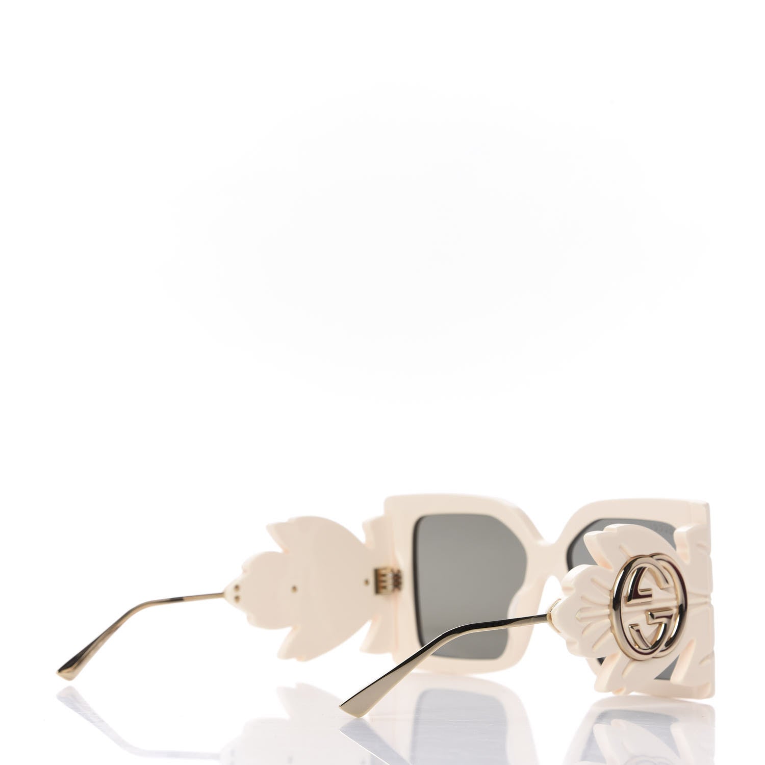 Gucci Acetate Square Frame Wing Sunglasses GG0535S Ivory 4 of 8