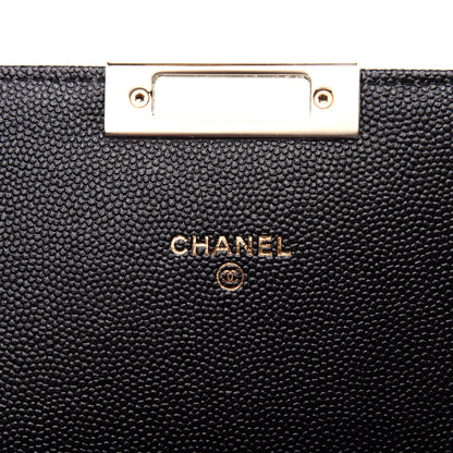 Chanel Caviar Quilted Golden Class Wallet On Chain WOC Black 8 of 14