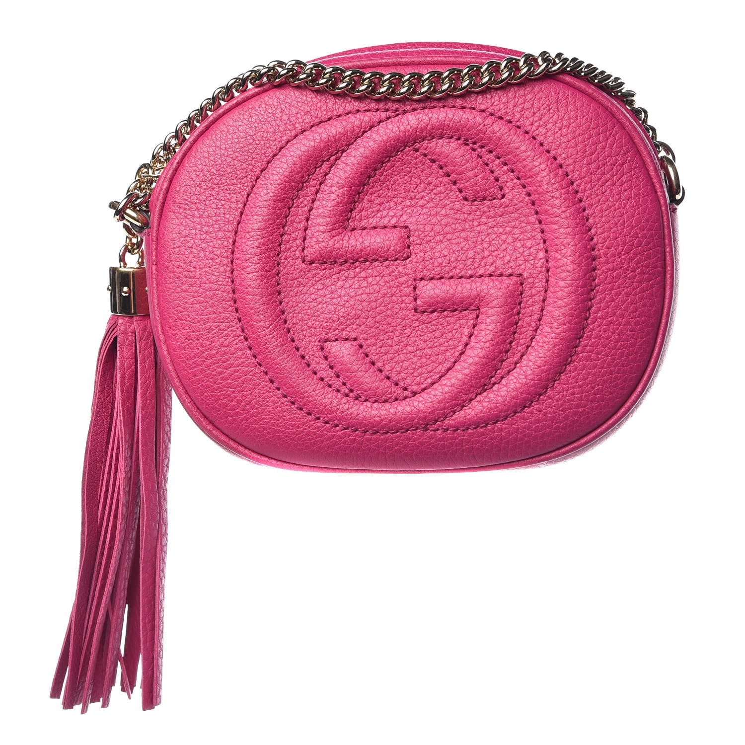 Gucci Cellarius Calfskin Mini Soho Chain Bag Bright Bouganville 1 of 10