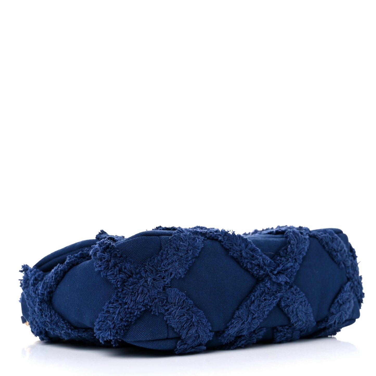 Cotton Canvas Quilted Medium Chanel 19 Flap Navy Blue