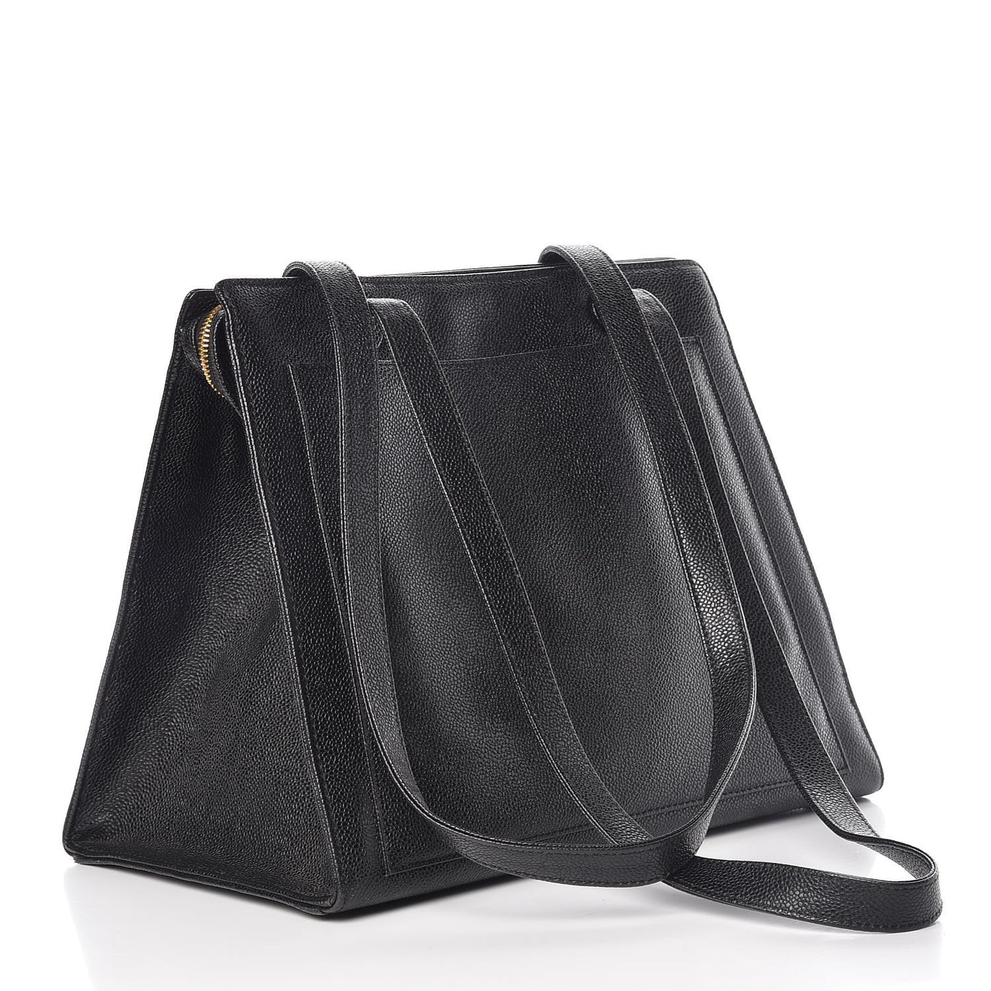 Caviar Large CC Shoulder Bag Black