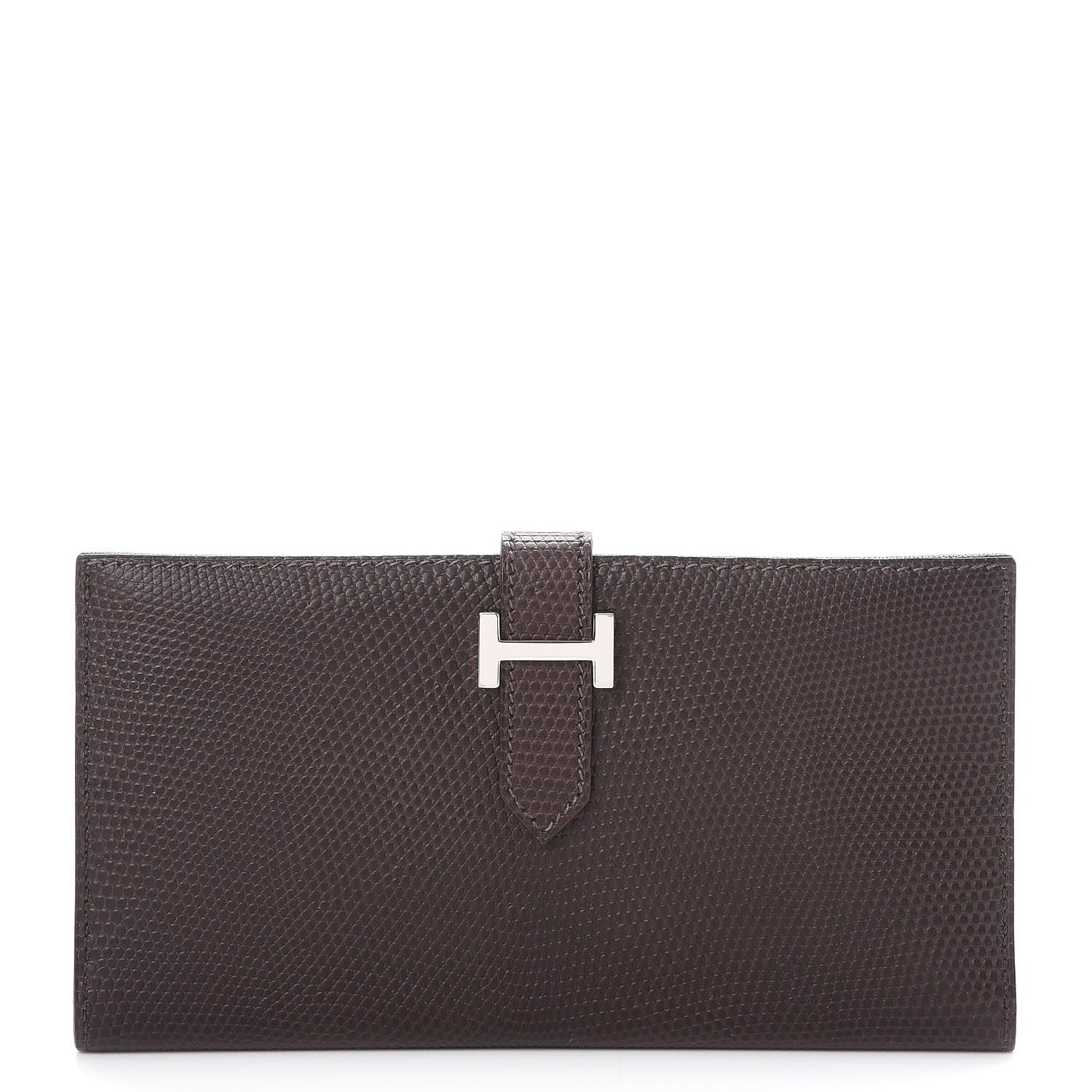 Hermes Lizard Bearn Gusset Wallet Havane 1 of 9