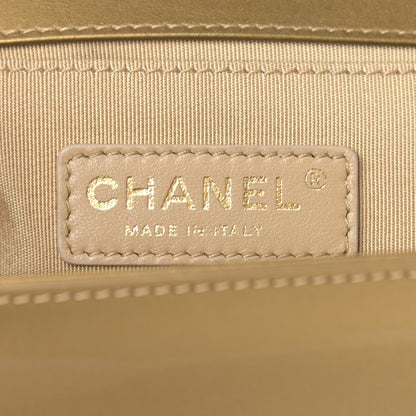 Chanel Metallic Patent Calfskin Quilted Medium Boy Flap Gold 6 of 16