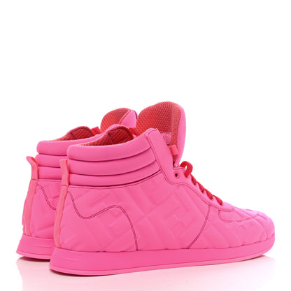 Fendi X NICKI MINAJ Lycra Macro FF Embossed Prints On High Top Sneakers 39 Pink 4 of 8