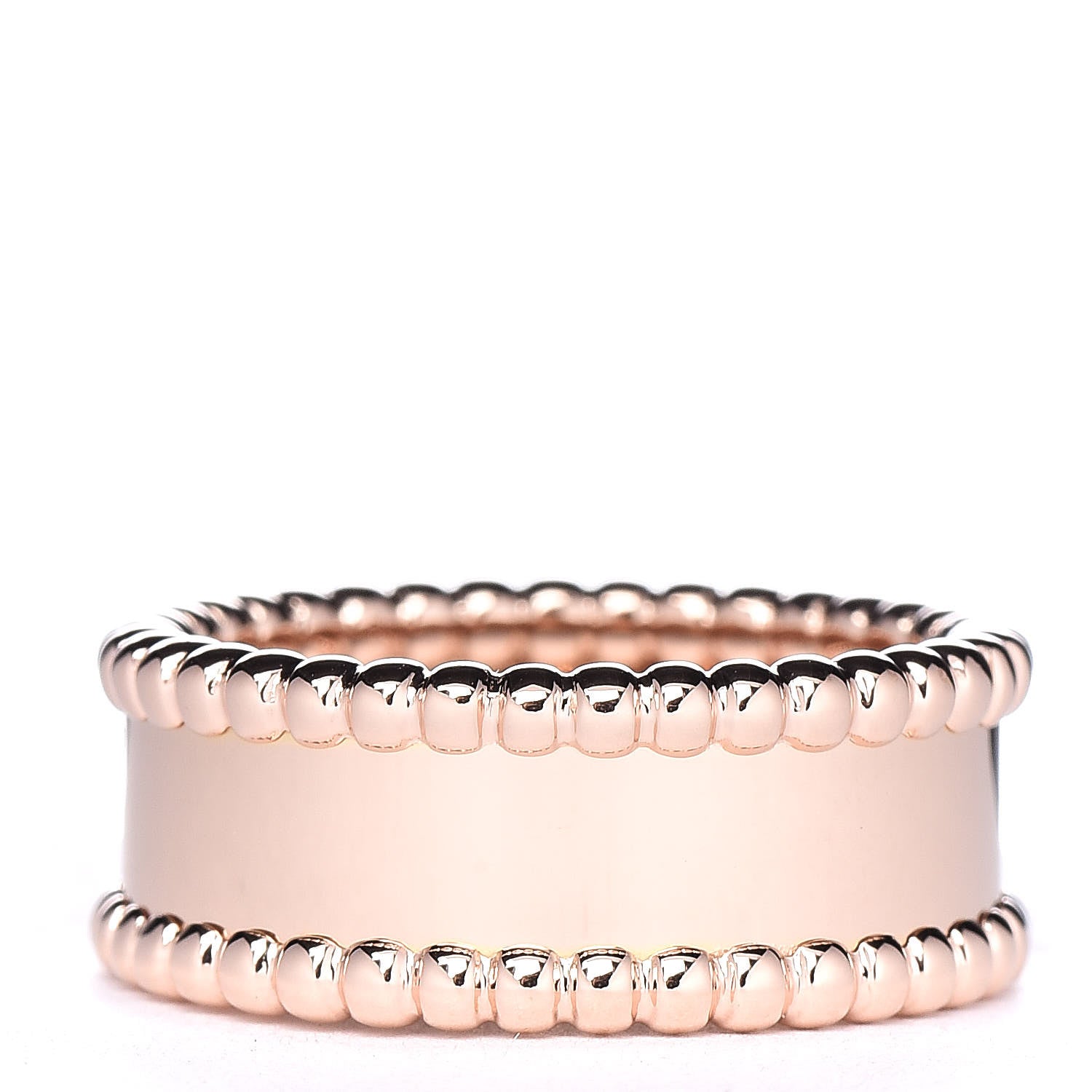 Van Cleef & Arpels 18K Rose Gold Perlee Signature Ring 51 5.75 4 of 6