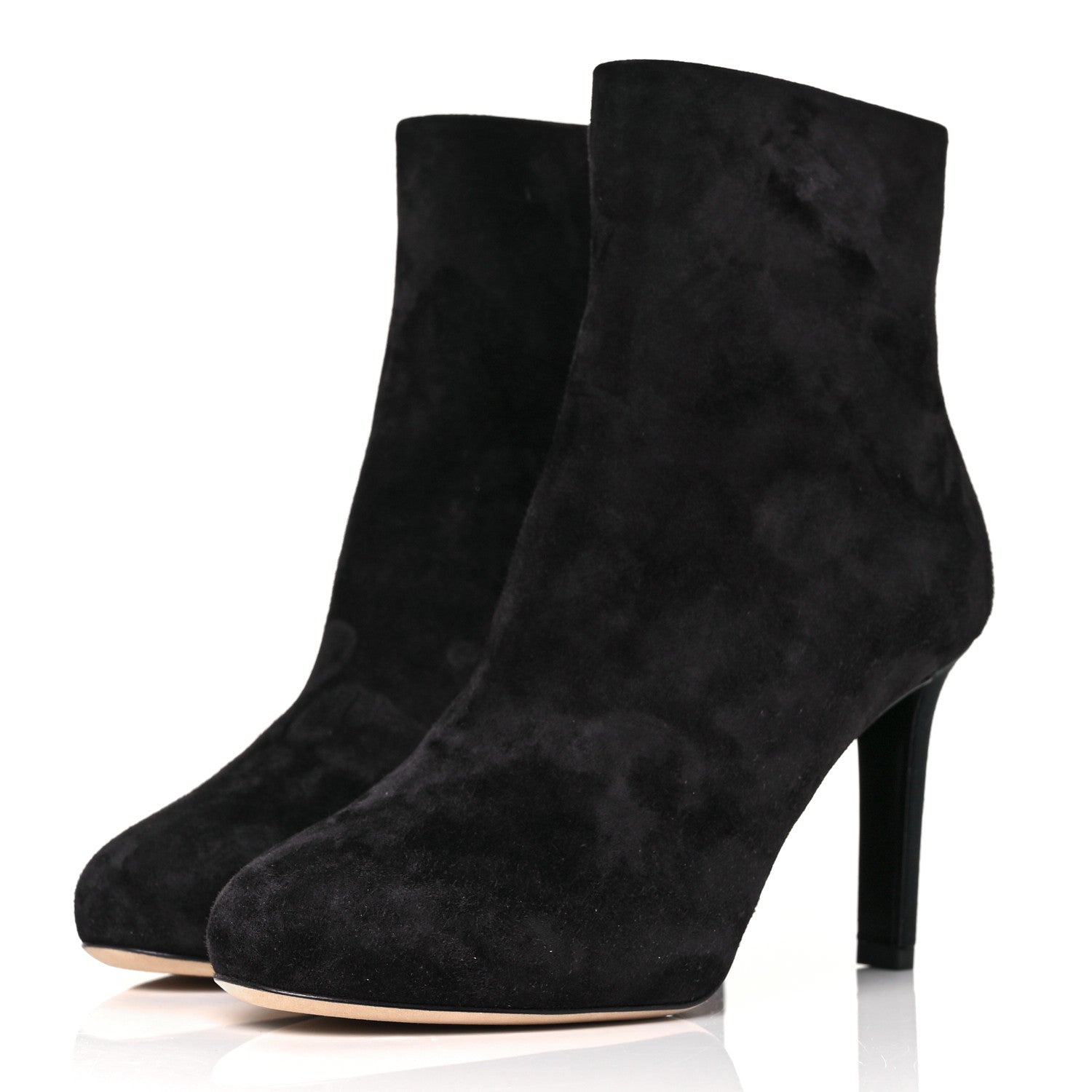 Chanel Suede Grosgrain CC Short Boots 35 Black 3 of 9