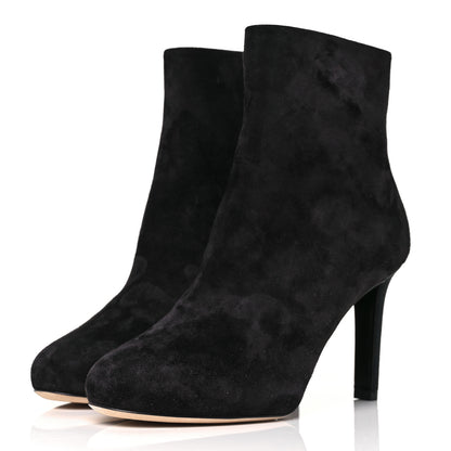 Chanel Suede Grosgrain CC Short Boots 35 Black 3 of 9
