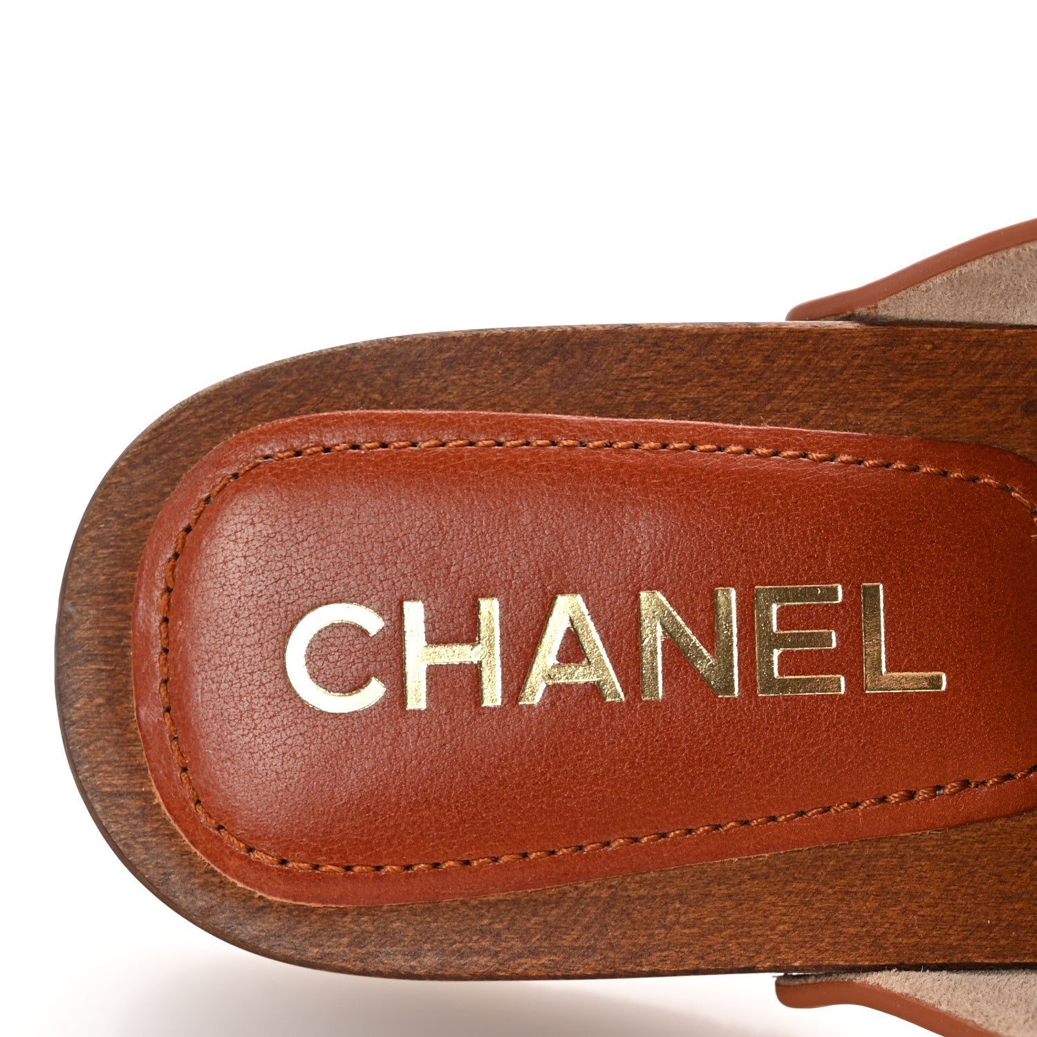 Chanel Calfskin Camellia Clogs 39 Dark Orange 8 of 11
