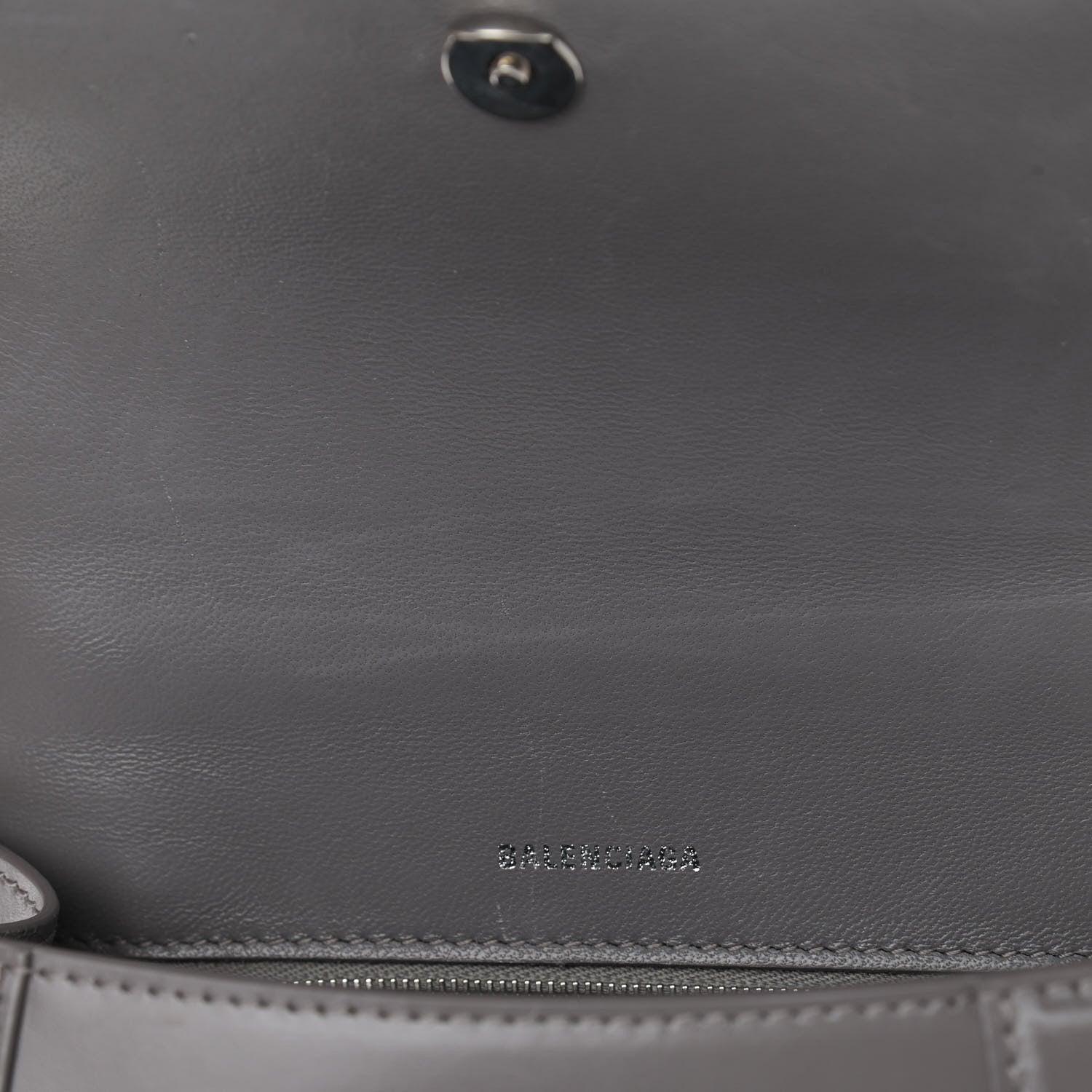 Balenciaga Shiny Box Calfskin Small Hourglass Top Handle Bag Dark Grey 10 of 15