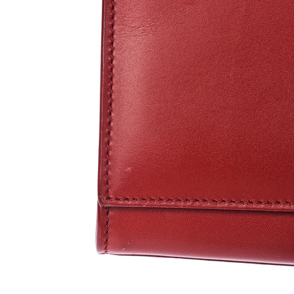 Saint Laurent Calfskin Classic Monogram Tassel Clutch Red 14 of 15