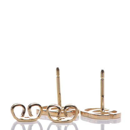Gucci 18K Yellow Gold GG Tissue Stud Earrings 3 of 4
