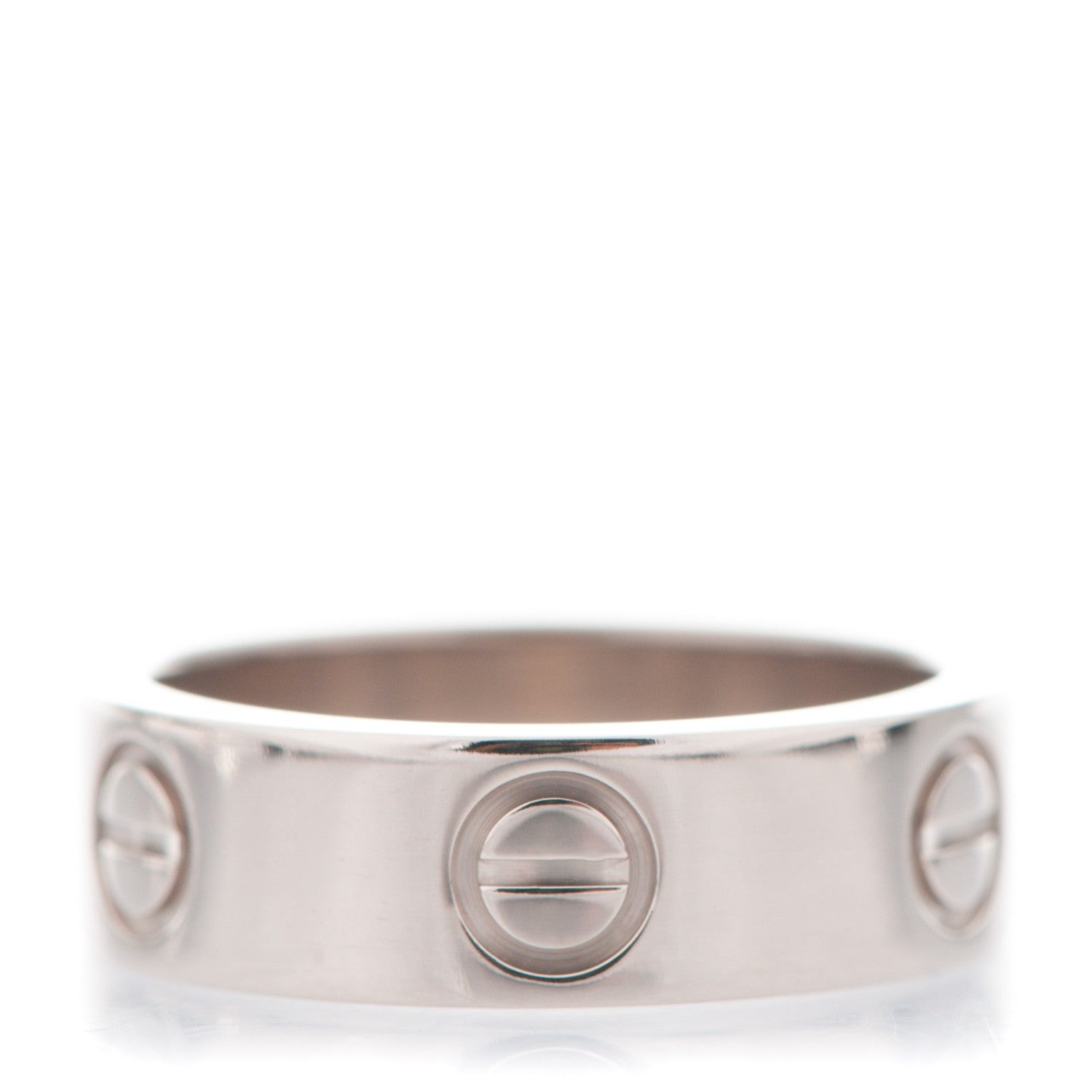 Cartier 18K White Gold 5.5mm LOVE Ring 50 5.25 1 of 4