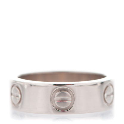 Cartier 18K White Gold 5.5mm LOVE Ring 50 5.25 1 of 4