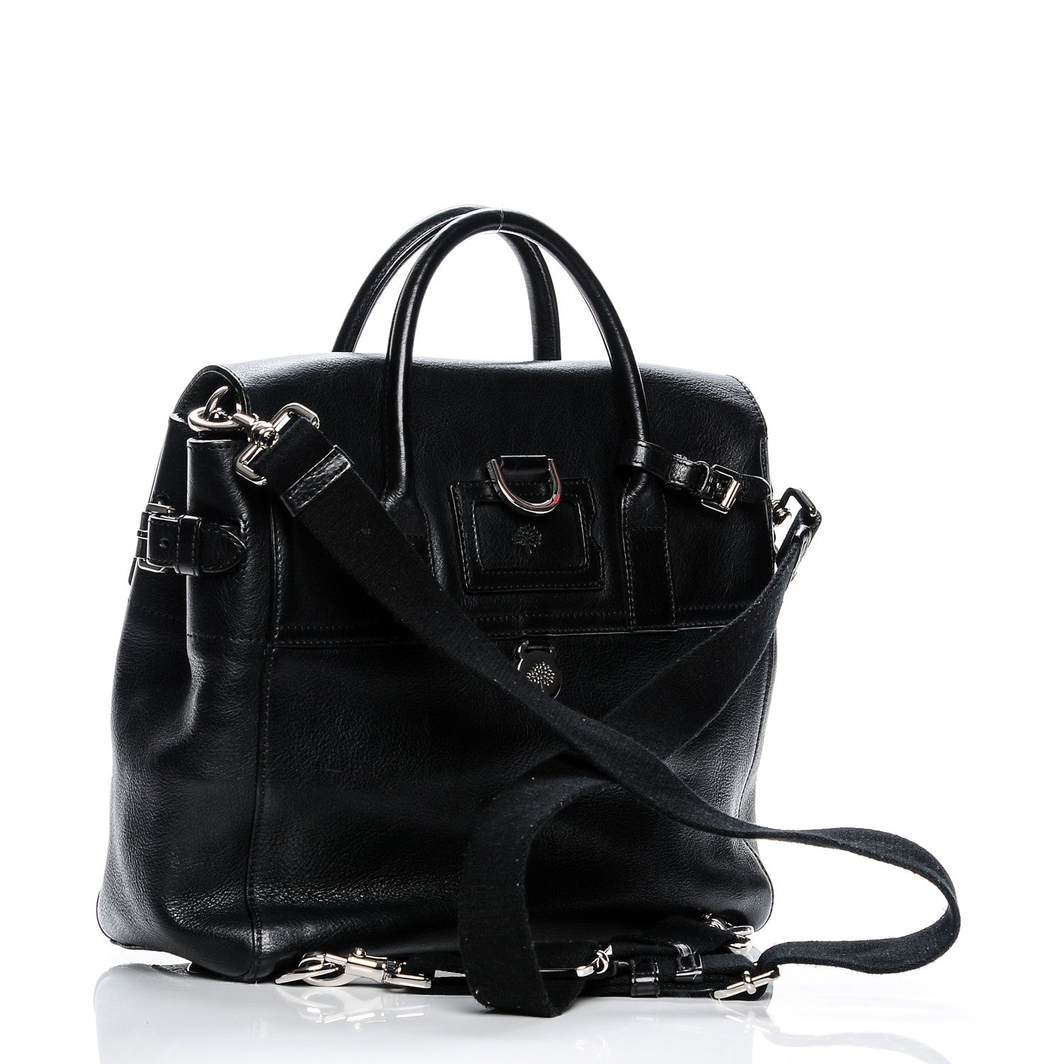 Mulberry Natural Leather Cara Delevingne Convertible Satchel Black 3 of 10
