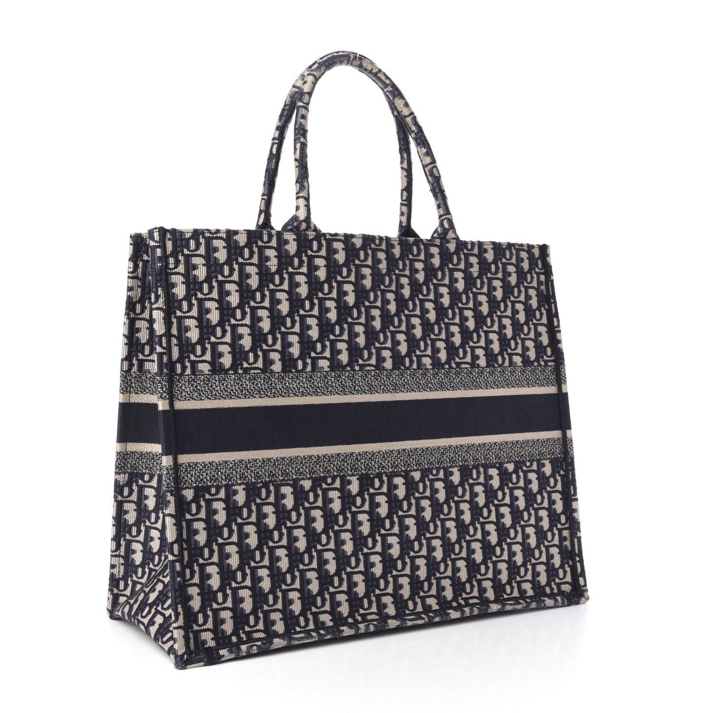 Oblique Book Tote Blue Multicolor