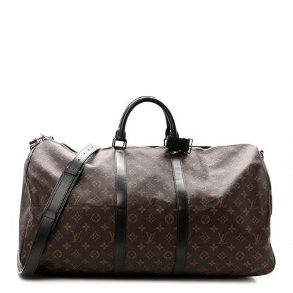 Louis Vuitton Monogram Macassar Keepall Bandouliere 55 1 of 13
