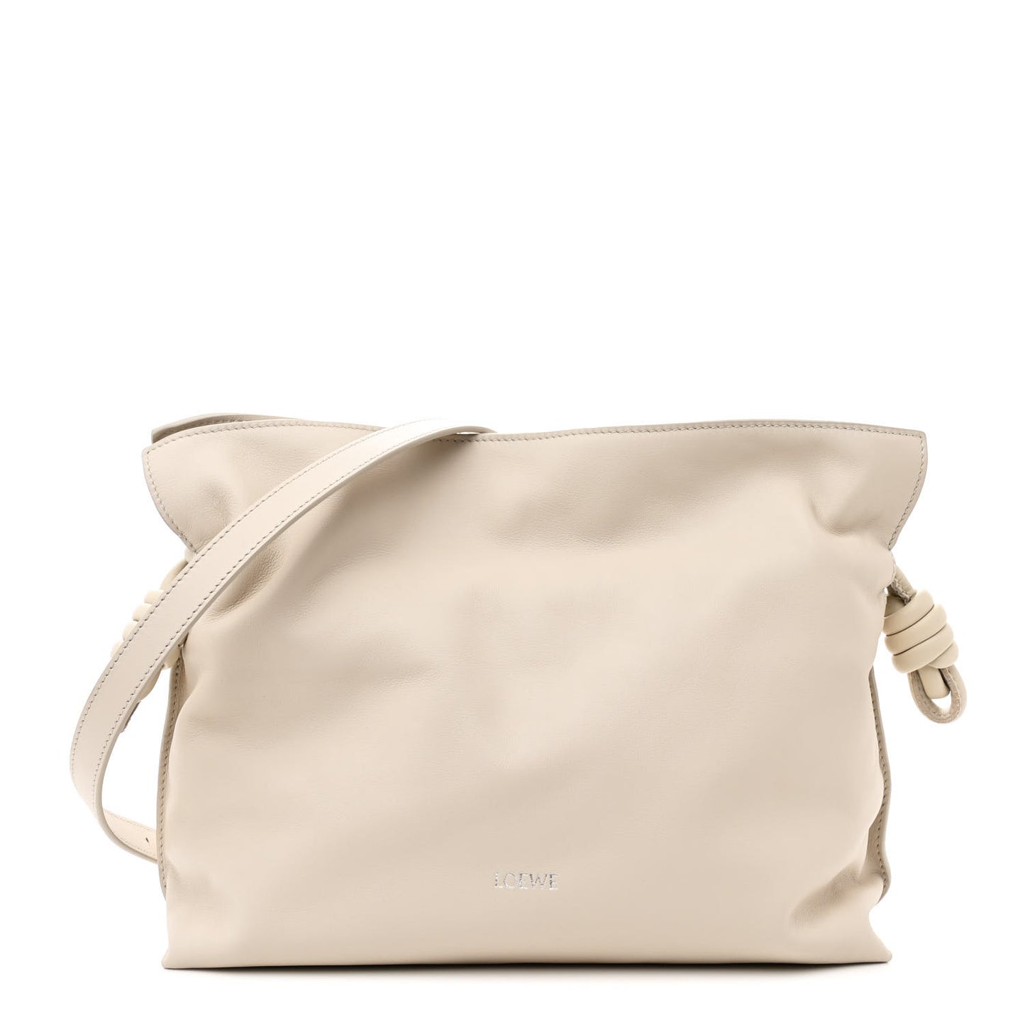 Mellow Nappa Medium Flamenco Knot Clutch Sea Salt