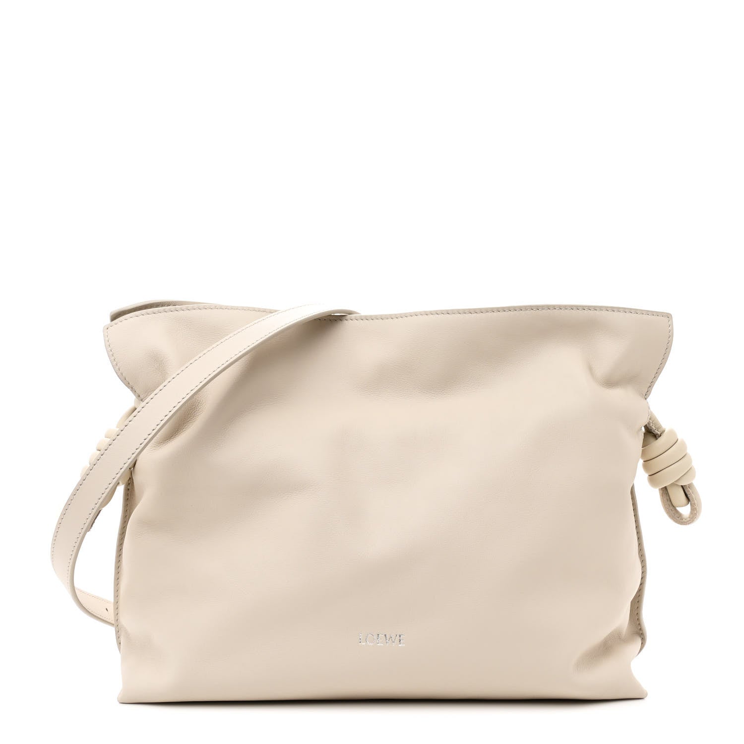 Loewe Mellow Nappa Medium Flamenco Knot Clutch Sea Salt 1 of 10