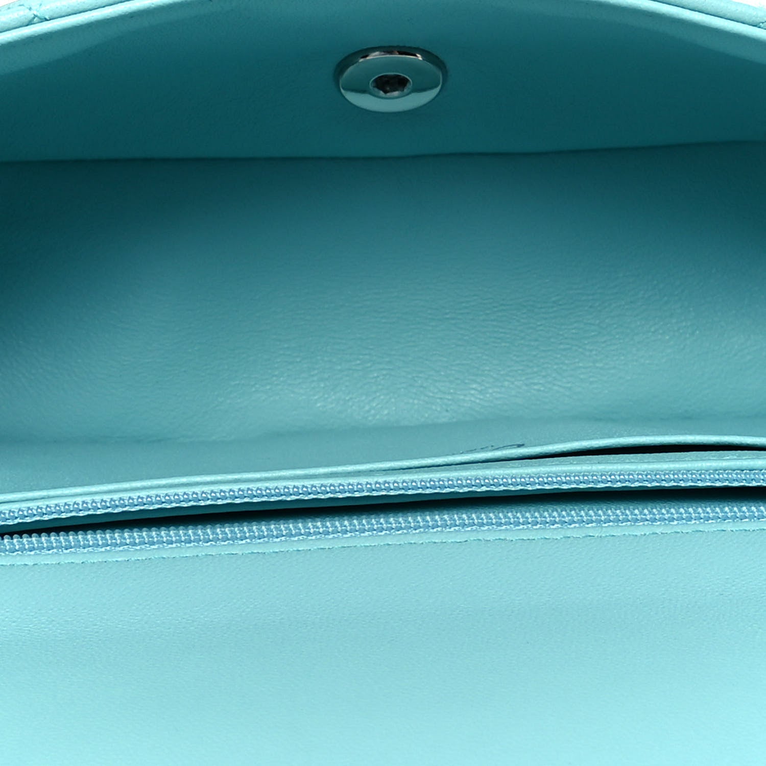 Chanel Lambskin Quilted Mini Rectangular Flap Light Blue 5 of 11