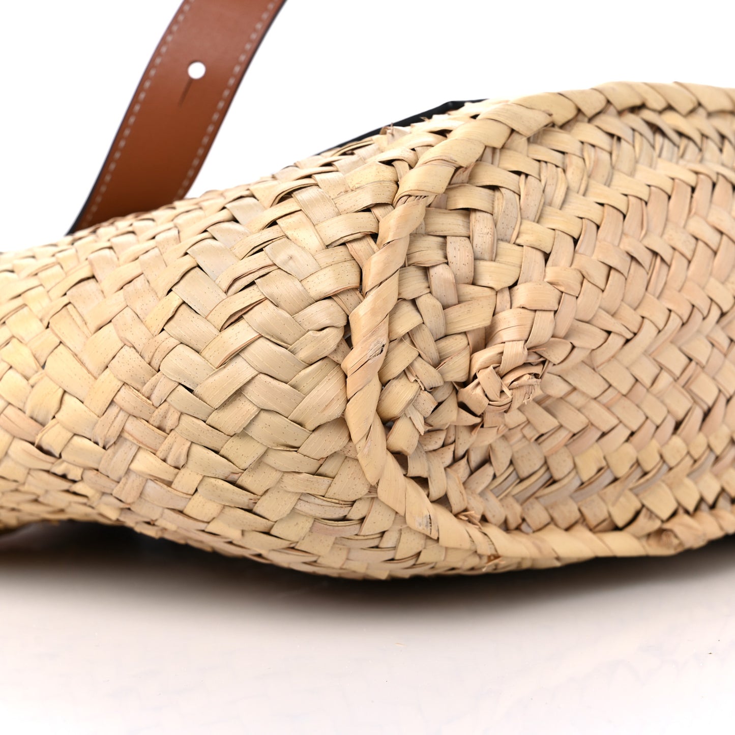 Raffia Small Basket Tote Bag Natural Tan
