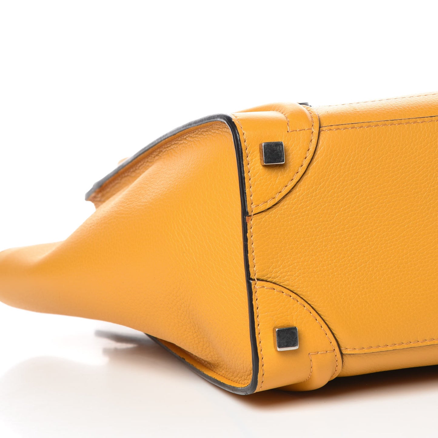 Drummed Calfskin Micro Luggage Ocre