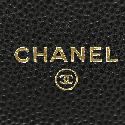 Chanel Caviar Quilted Flap Card Holder On Chain Black 6 of 11
