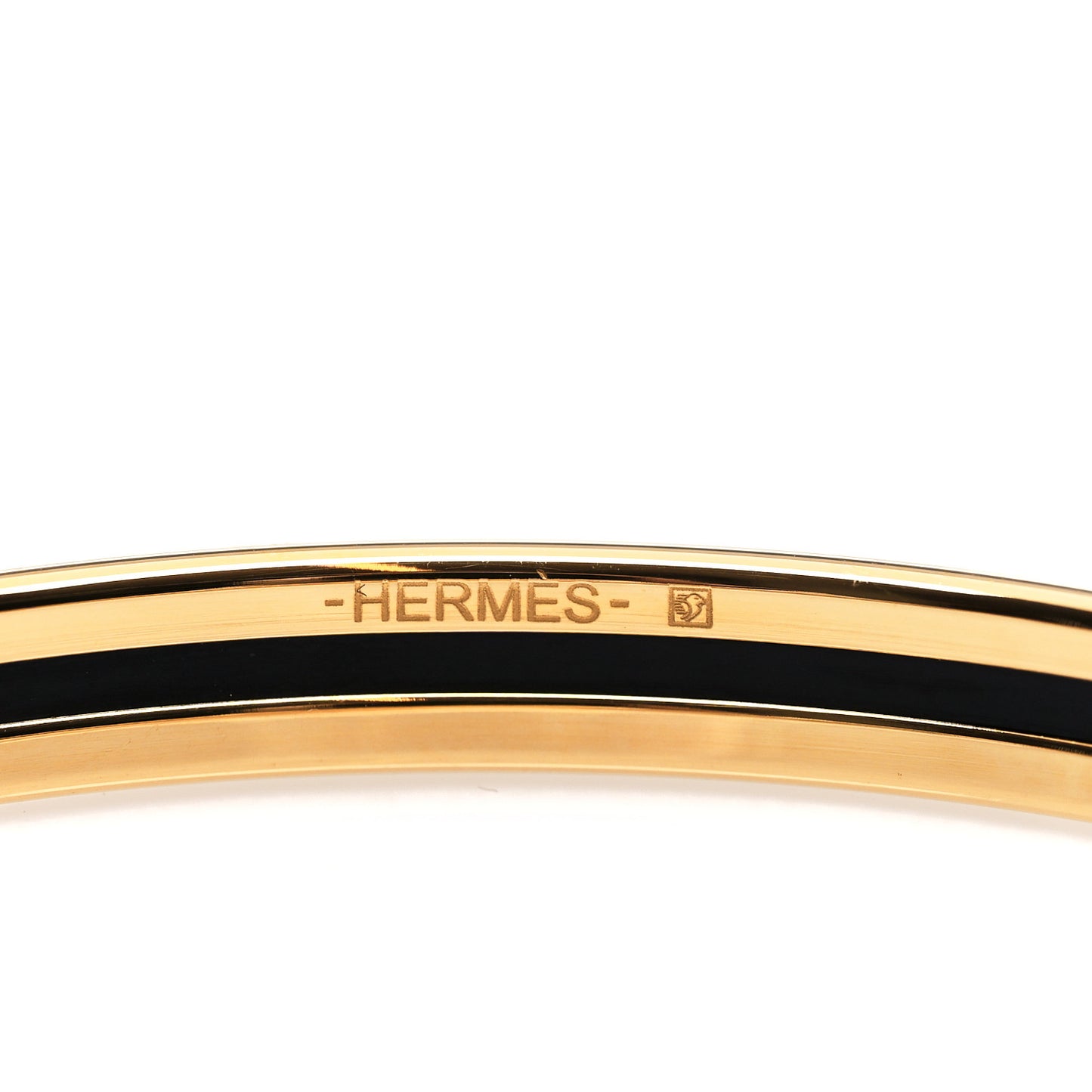 Enamel Printed Extra Narrow Bracelet 65 White