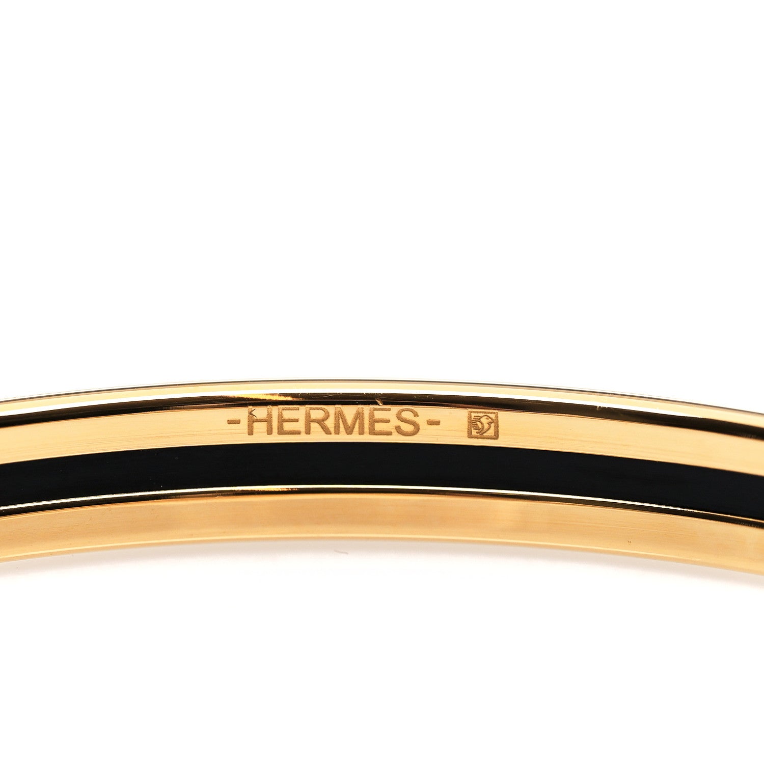 Hermes Enamel Printed Extra Narrow Bracelet 65 White 3 of 6