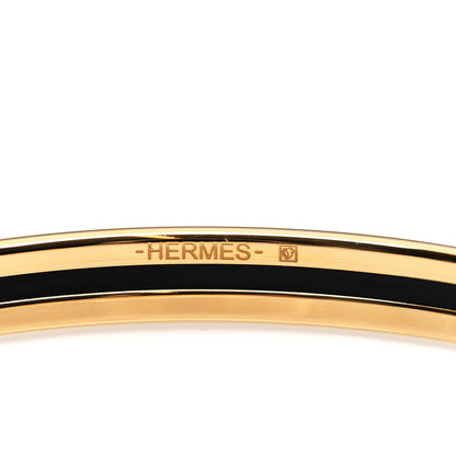 Hermes Enamel Printed Extra Narrow Bracelet 65 White 3 of 6