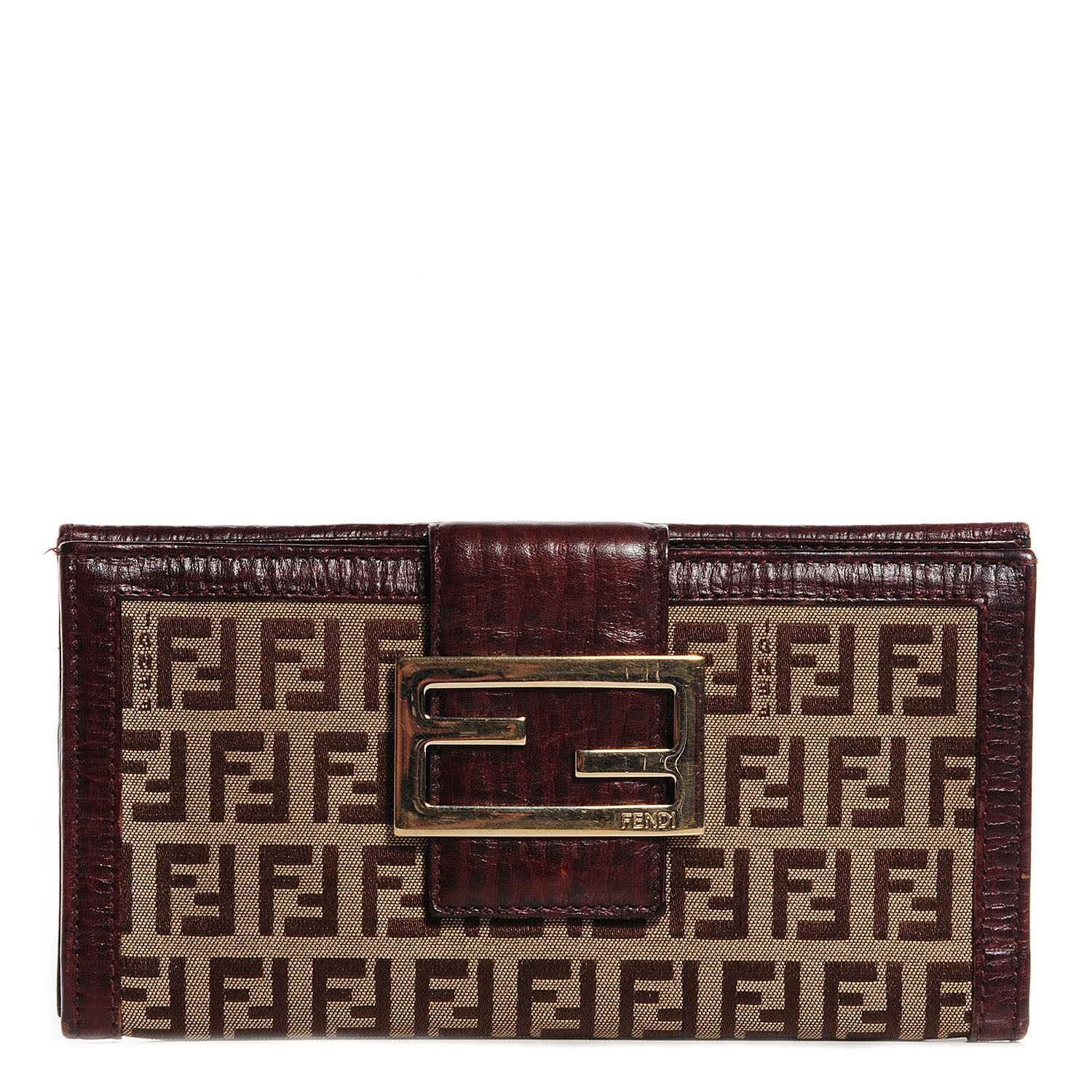Fendi Zucchino Continental Wallet Brown 1 of 11