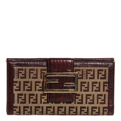 Fendi Zucchino Continental Wallet Brown 1 of 11