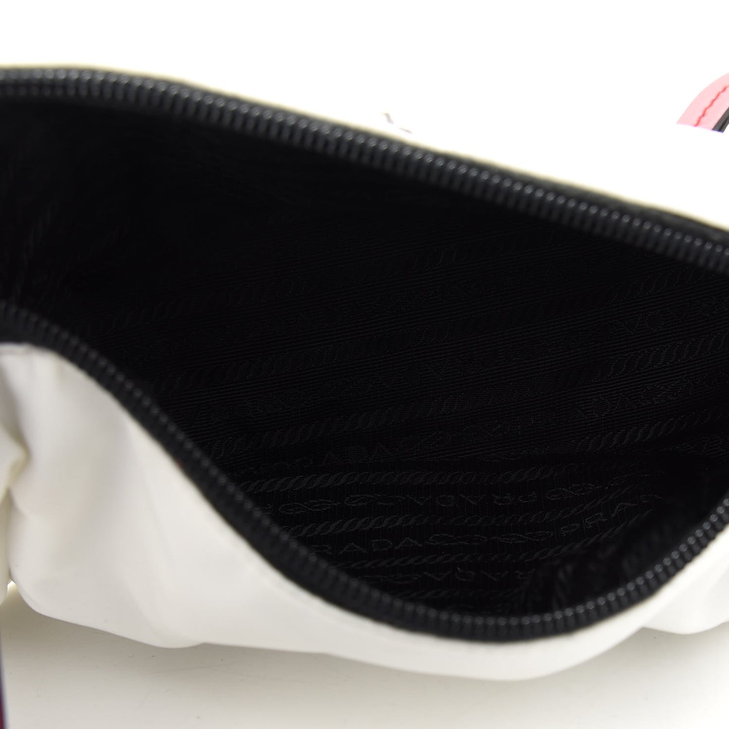 Tessuto Nylon Studded New Vela Shoulder Bag White Fuoco