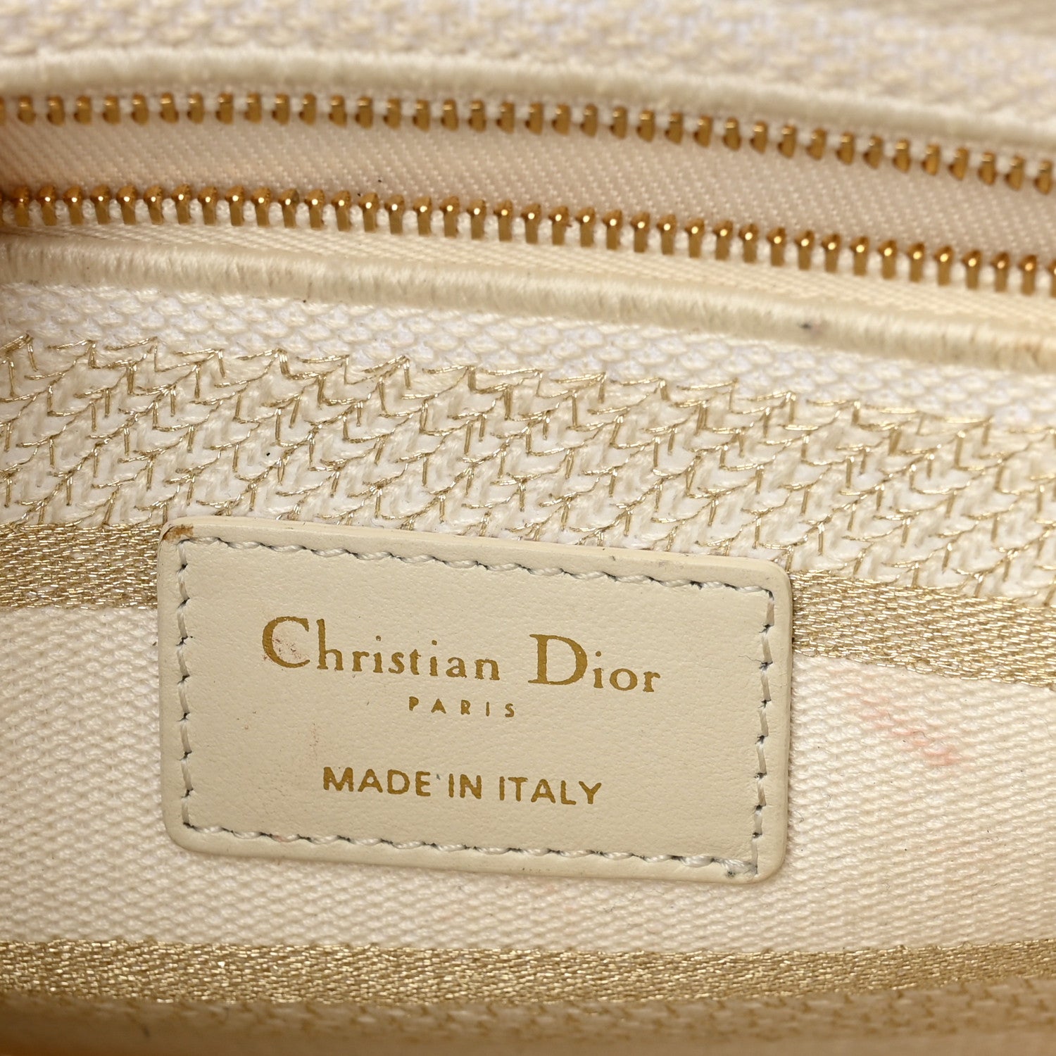 Christian Dior Canvas Embroidered Jardin D'Hiver Medium Lady D-Lite White Gold 6 of 14