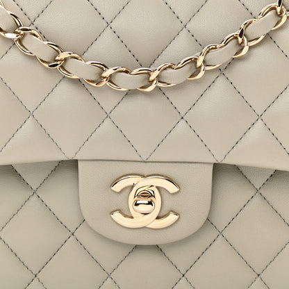 Chanel Lambskin Quilted Small Double Flap Grey 8 of 11