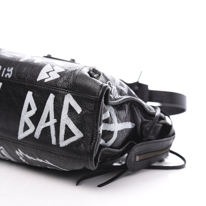 Balenciaga Agneau Classic Hardware Graffiti All Over S City Black 9 of 13