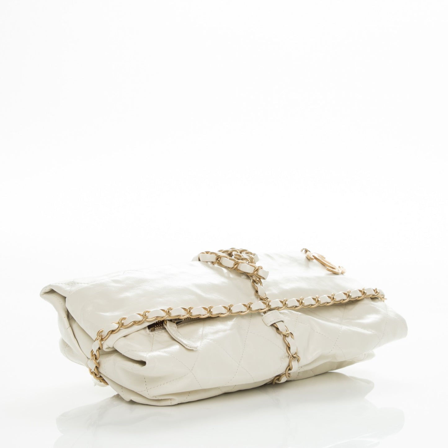 Calfskin Quilted Baluchon White