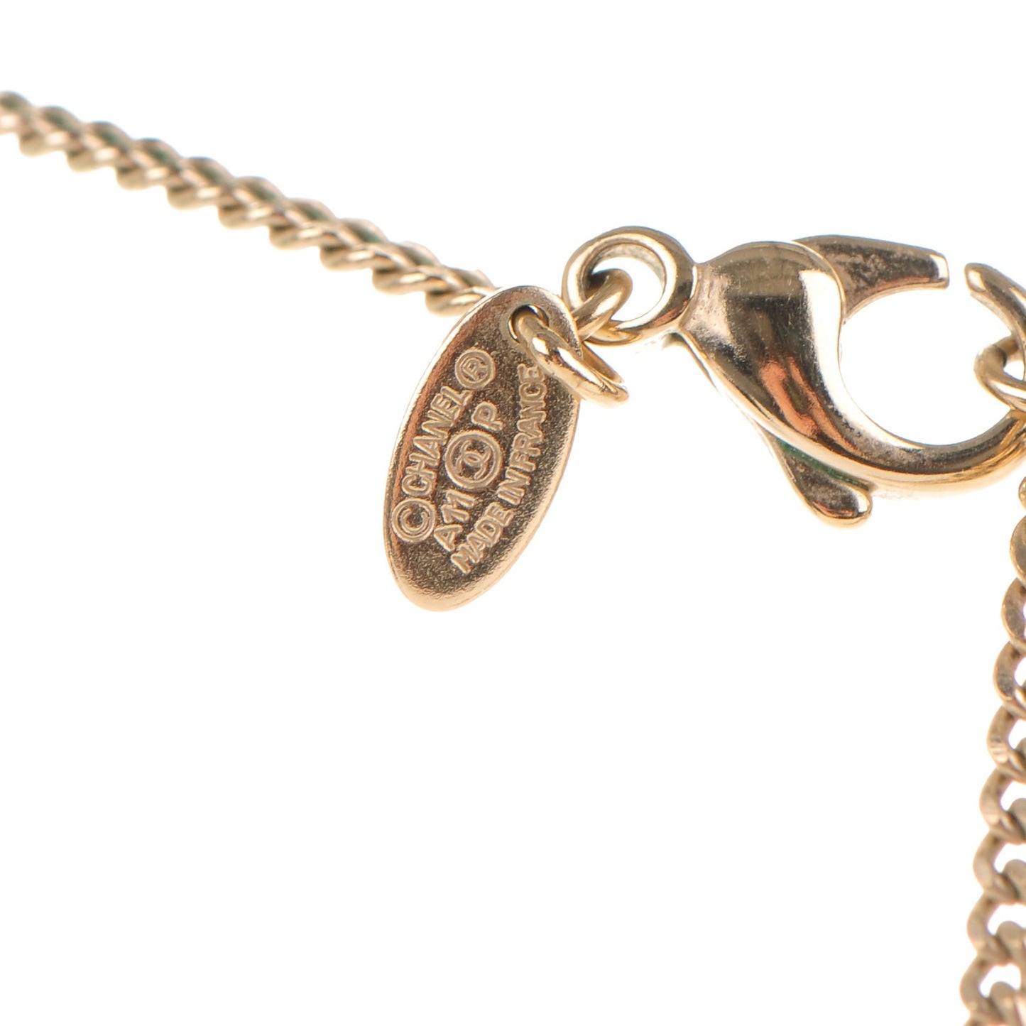 Crystal CC Necklace Light Gold