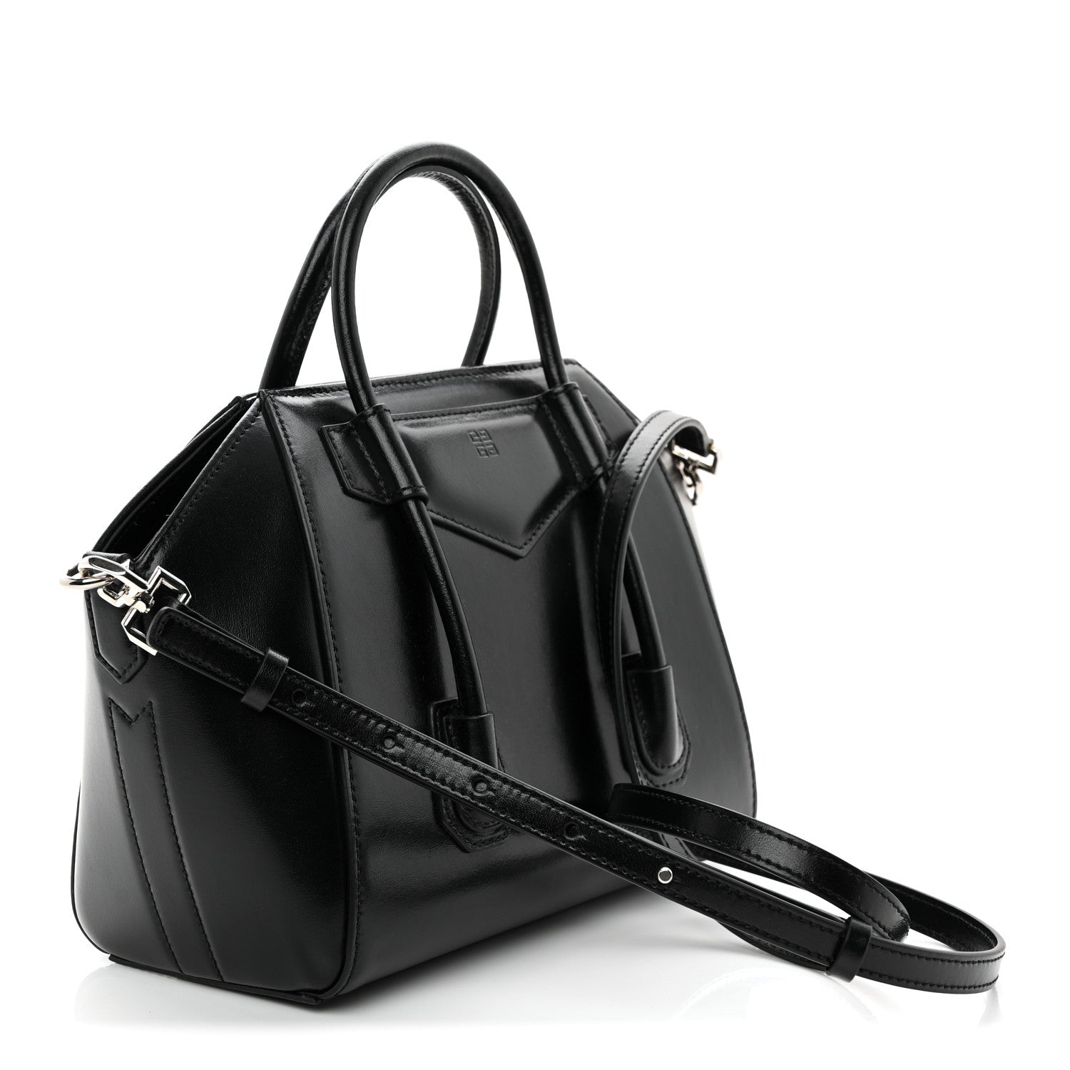 Givenchy Box Calfskin Padded Mini Lock Antigona Shoulder Bag Black 3 of 10