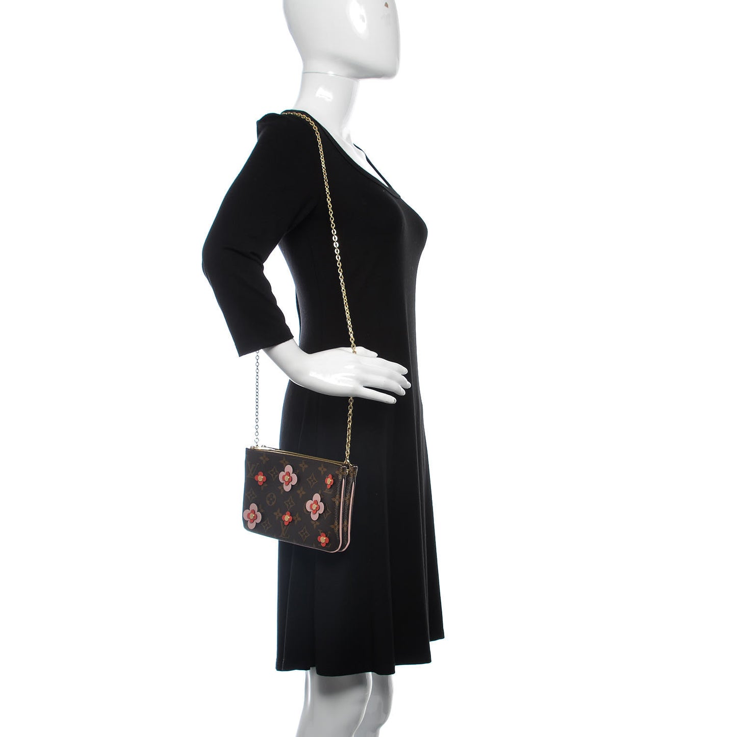 Monogram Blooming Flowers Double Zip Pochette