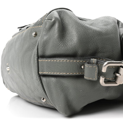 Chloe Calfskin Paddington Front Pocket Tote Gris Vert 10 of 10